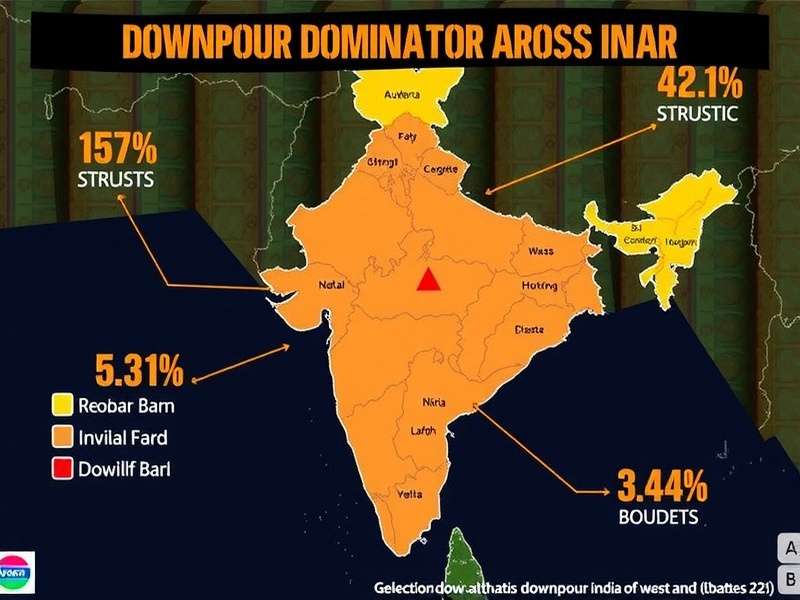 Downpour Dominator download statistics map across India